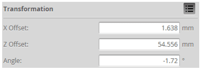  Transformation settings determine how 3D points are converted to global coordinates.