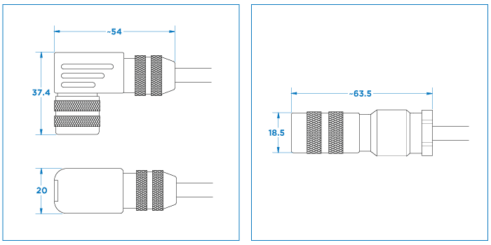 Connectors mechanical drawings