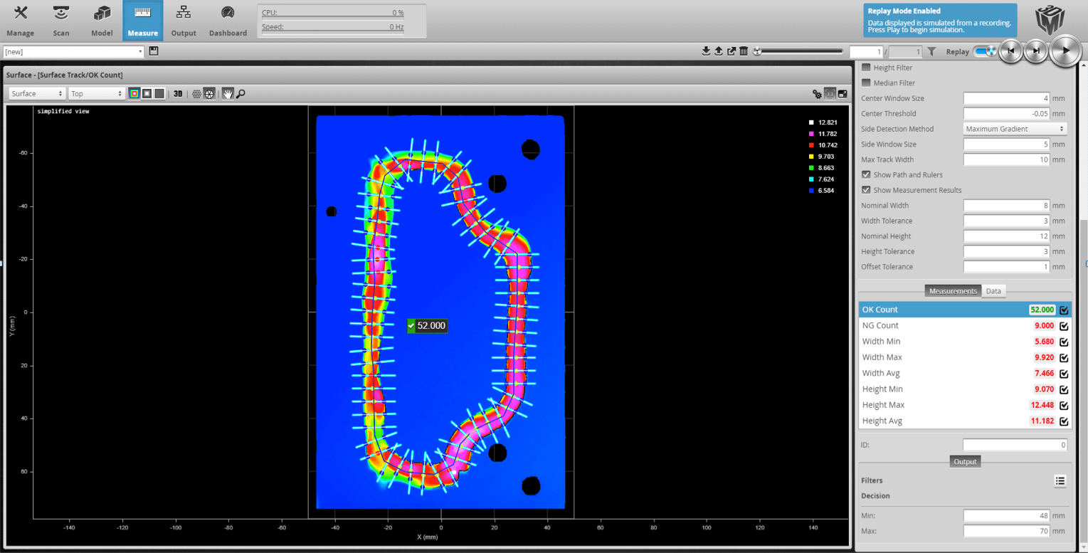 Surface Track tool in Gocator®